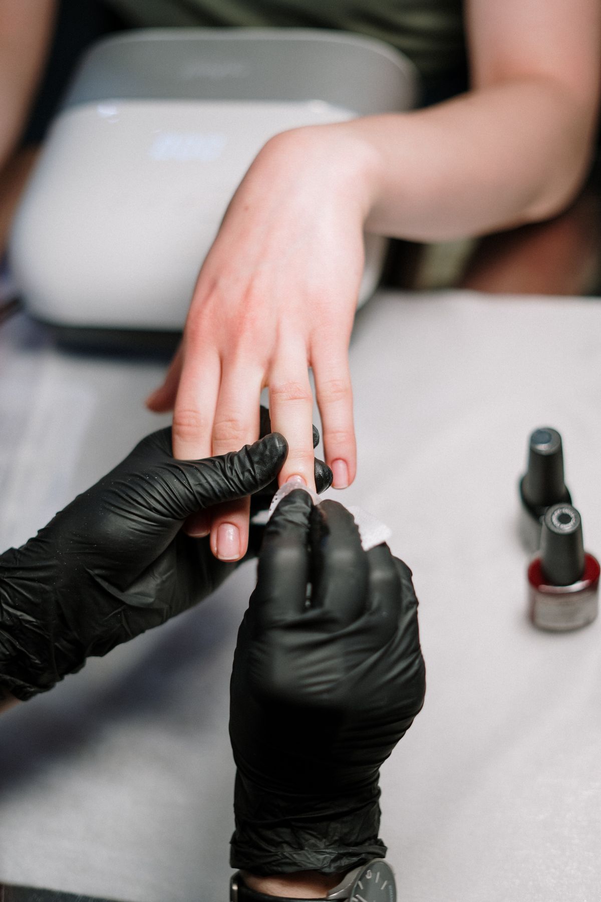 Manicure service at Vogue Nails, Encinitas